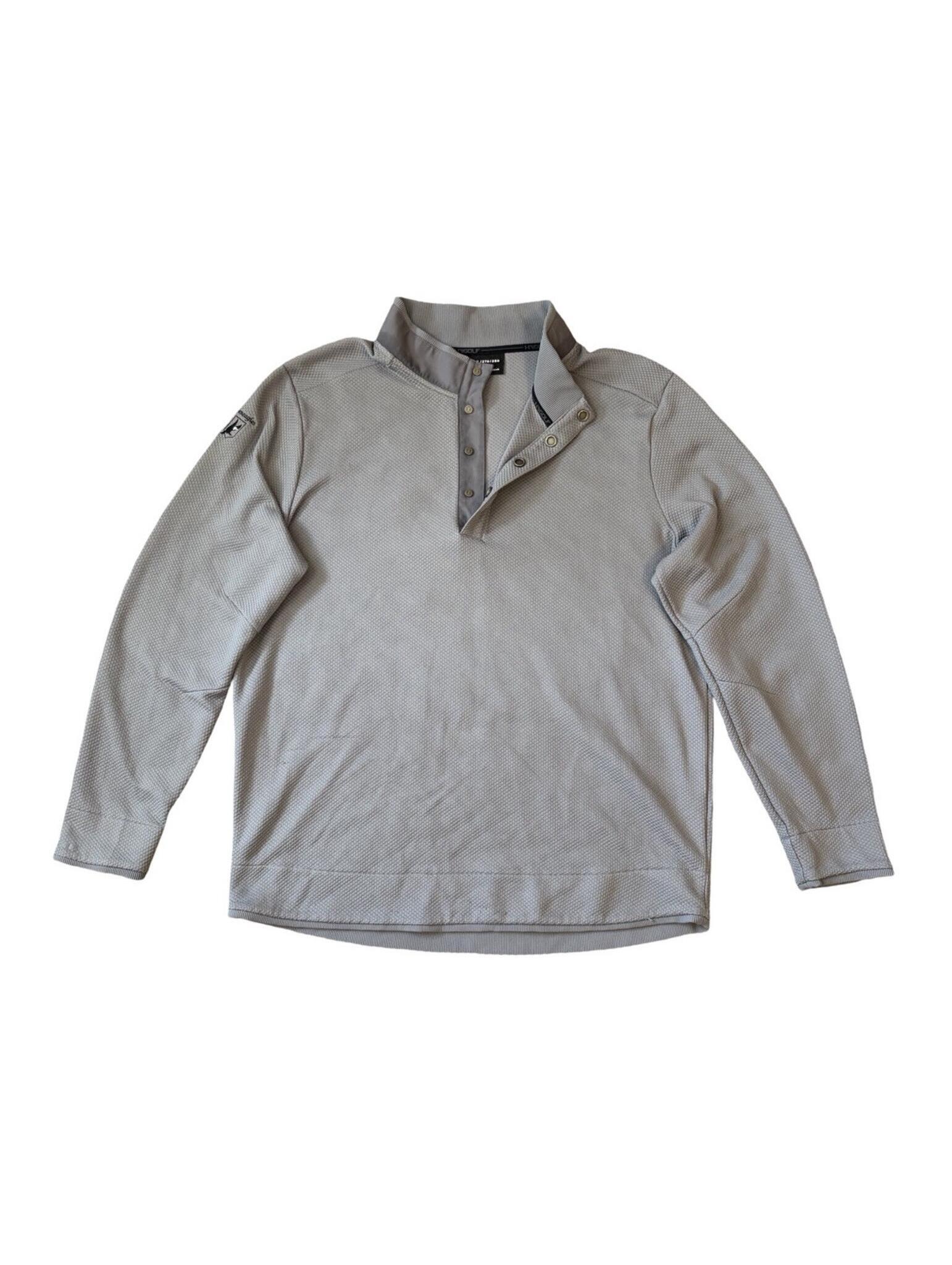 Under Armour Golf Sweater Gray Coldgear Quarter Snap Pullover Men’s Size 2xl